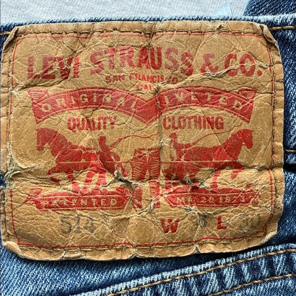 Levis 514 Straight Fit Jeans Mens 36X30 Blue Medium Wash Faded Denim